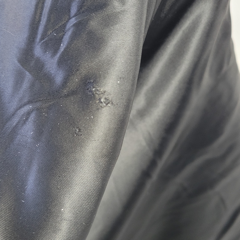 60's-70's Vintage Somerset Fur Black Rabbit Chic Chinese Collar Fur Coat Sz M - Picture 10 of 10